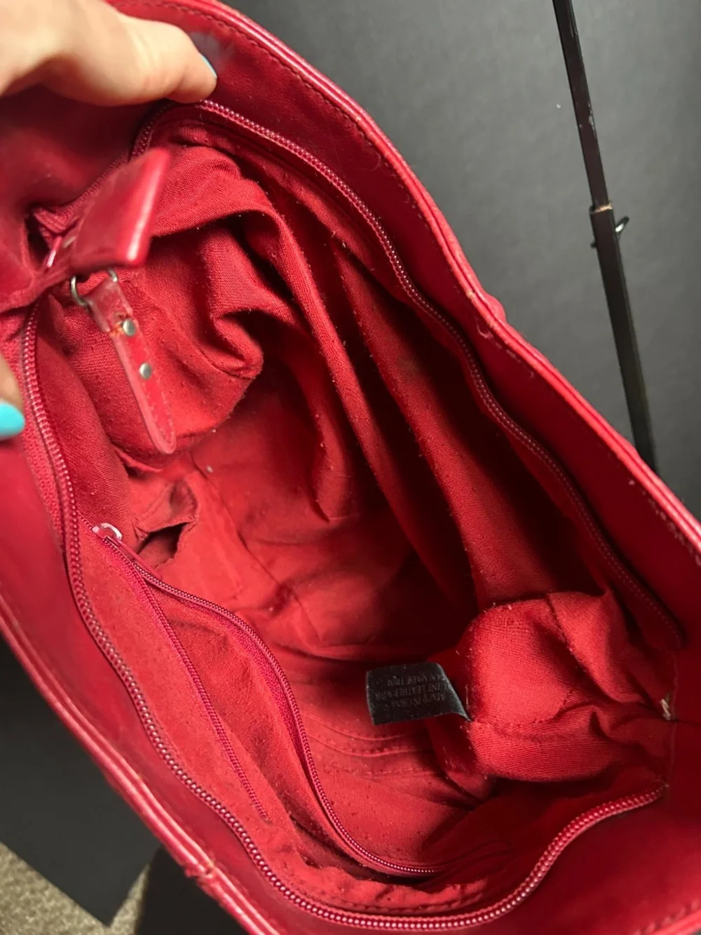 Marlo Genuine Leather Red Hobo Shoulder Bag | Soft Leather Zip Top Purse